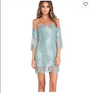 For Love & Lemons Belle Mini Dress in Sage 🍋